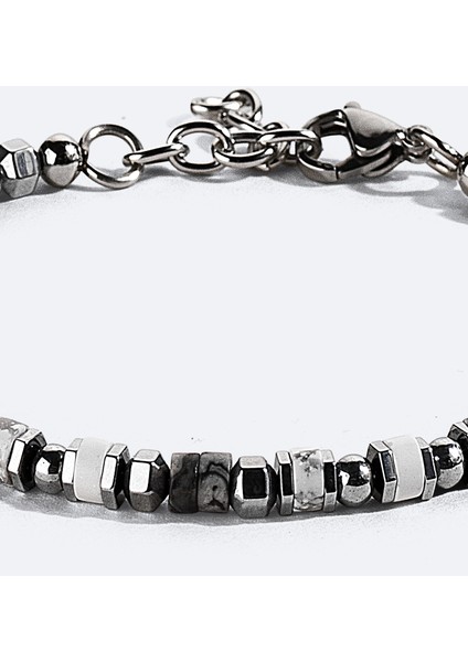 Erkek Gri Taşlı Bileklik B009613 modelleri