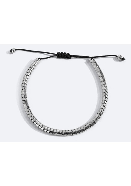 Erkek Gümüş Rengi Taşlı Bileklik B009603 fiyatları