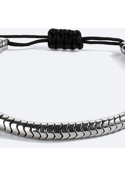 Erkek Gümüş Rengi Taşlı Bileklik B009603 modelleri