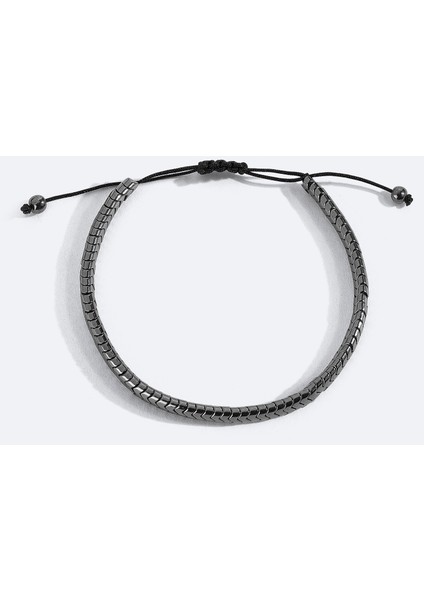 Erkek Antrasit Taşlı Bileklik B009608 fiyatları