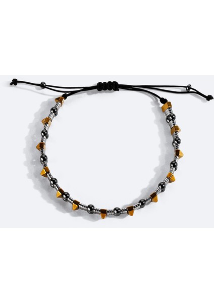 Erkek Gümüş Rengi Taşlı Bileklik B009610 fiyatları