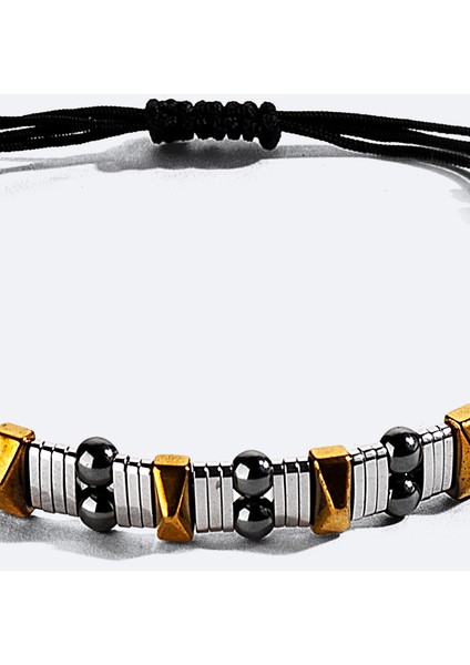 Erkek Gümüş Rengi Taşlı Bileklik B009610 modelleri