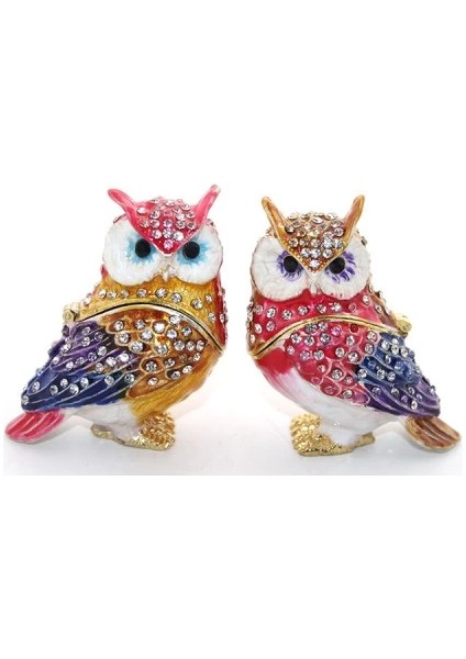 Swarovski Taşlı 2'li Baykuş Seti