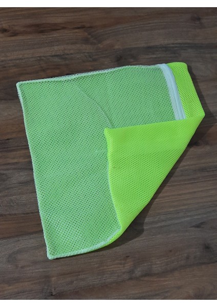 Hassas Fermuarlı Çamaşır Ayakkabı Terlik Yıkama Filesi Büyük Boy - Sarı ve Yeşil - 2li Set F0J4M2 modelleri