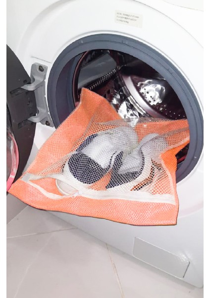 Fermuarlı Hassas Çamaşır Ayakkabı Yıkama Filesi - Sarı ve Turuncu Büyük Yıkama File - 2li Set H2B8H0 fiyatları