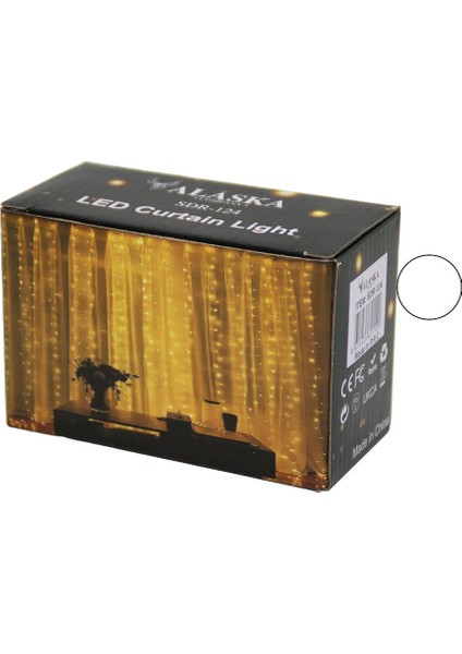 Beyaz 3X3MT USB - Kumandalı Tel Perde LED - Dekor Lamba (5224)