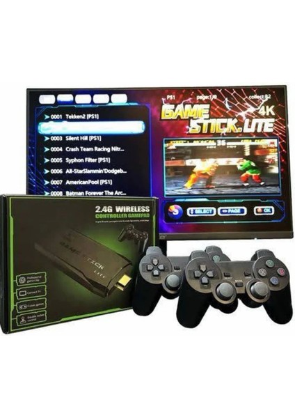 2.4g Uyumlu Kablosuz Çift Kol Atari Retro 20000 Oyun Game Stick fırsatları