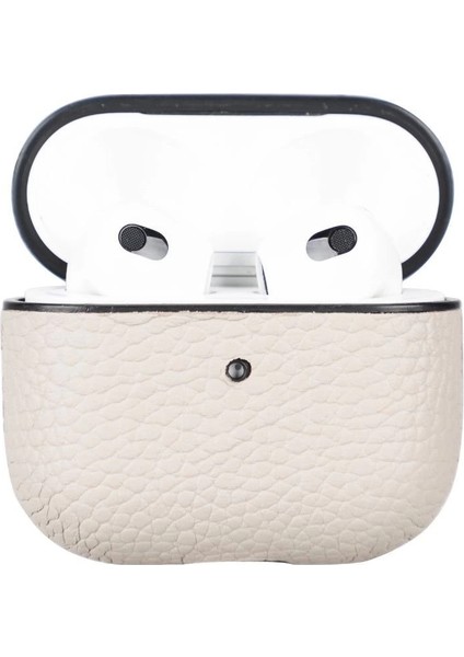 Apple Airpods 3.nesil Uyumlu Deri Kılıf Juni Erc3 Bej fırsatları