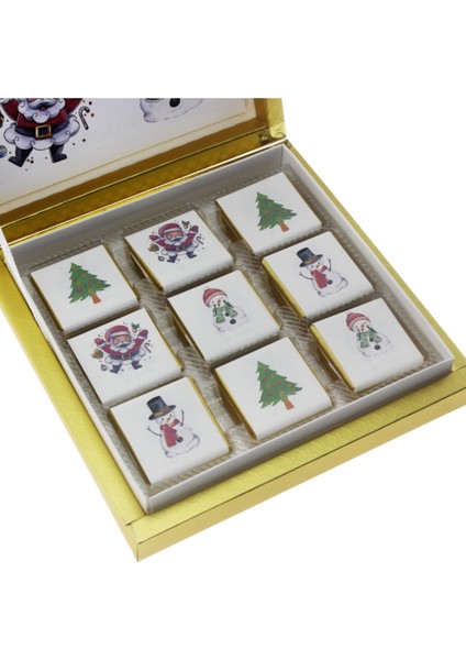 27 Adet Çok Renkli Yılbaşı Madlen Çikolata Seti, 4 Desenli, Lezzet Dolu Hediye fiyatları