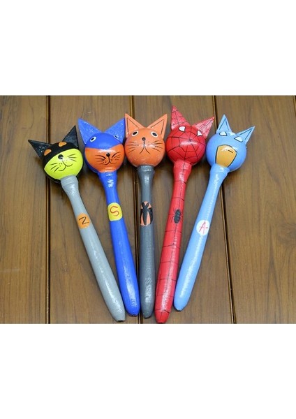 Ahşap 5'li Marakas Seti Model 2