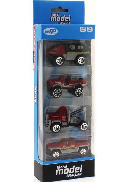 4'lü Die Cast Itfaiye Seti fırsatları
