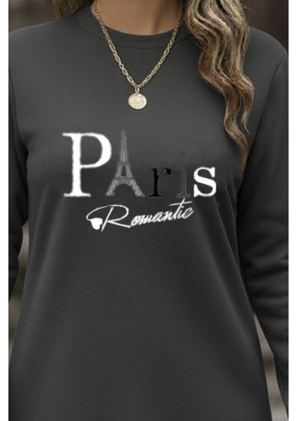 Kadın Uzun Kollu Bisiklet Yaka Yazılı Kısa Viskon Iki Iplik Elbise fiyatları