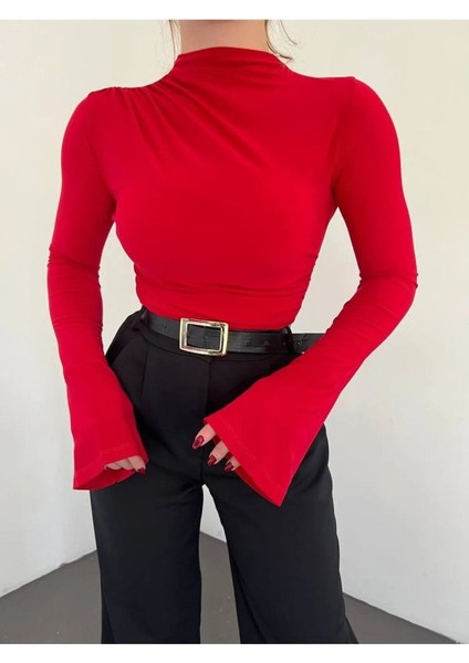 Büzgülü Ispanyol Kol Bluz