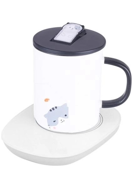 55 Derece Sabit Sıcaklıkta Seramik Metal Cam Kupa Isıtıcı