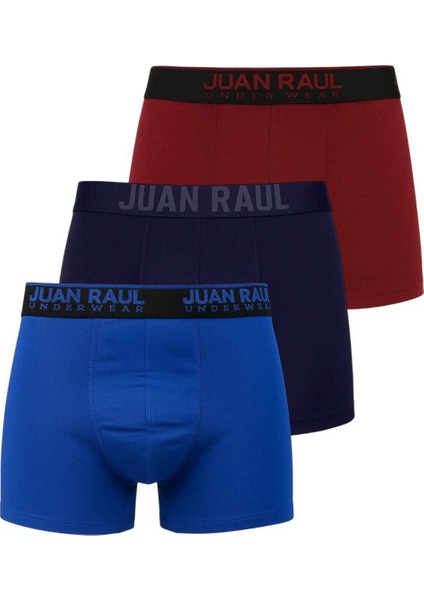 Erkek Çok Renkli Pamuklu Premium 3'lü Boxer Seti – Ultra Rahat & Esnek Boxer 2603122