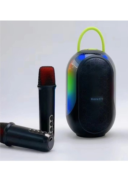 Bluetooth Çift Mikrofonlu Kablosuz Karaoke Rgb Işıklı Yüksek Sesli Müzik 4 Ses Degıstırme fiyatları