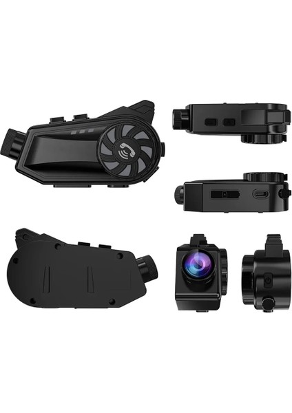 BT68 Motosiklet Kask Bluetooth Kulaklık 1080P Kamera Ses Kontrolü Video Kayıt Özellikli Intercom fırsatları