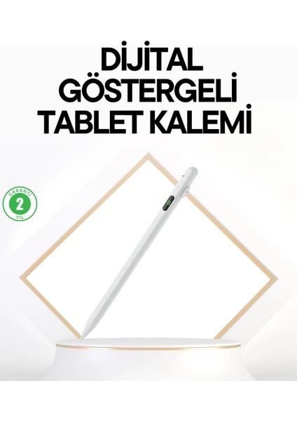 iPad Uyumlu 1.5mm Pom Uçlu Dokunmatik Kalem Uzun Kullanım Süreli Stylus