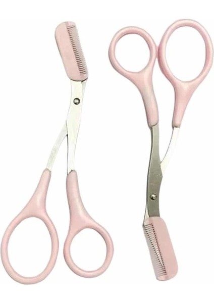 Kavisli Kaş Düzeltici Seti Kaş Makası ve Kaş Usturası Paslanmaz Çelik Bıçaklı