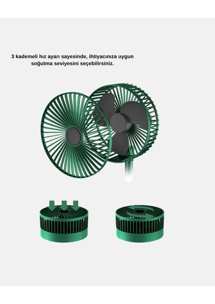 Taşınabilir Katlanabilir Mini Fan 3 Kademeli Şarj Edilebilir indirimleri