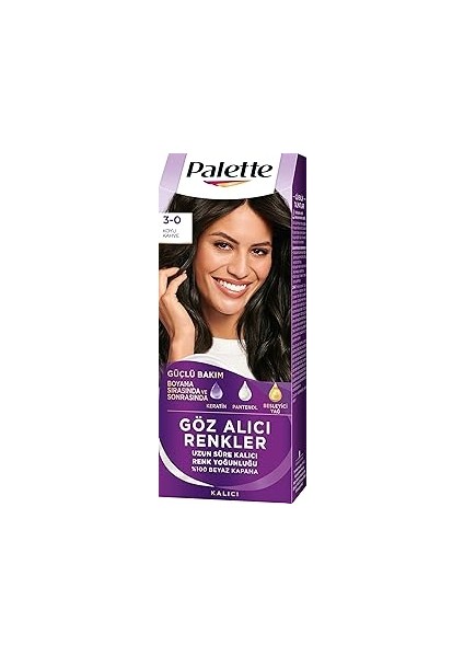 Palette Göz Alıcı Renkler 3-0 Koyu Kahve Saç Boyası