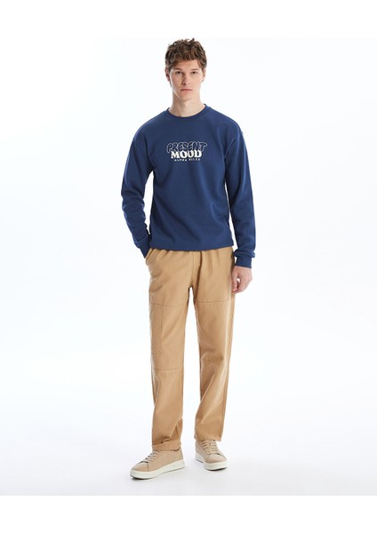 Yeni Sezon Bisiklet Yaka Baskılı Erkek Kalın Sweatshirt fiyatları