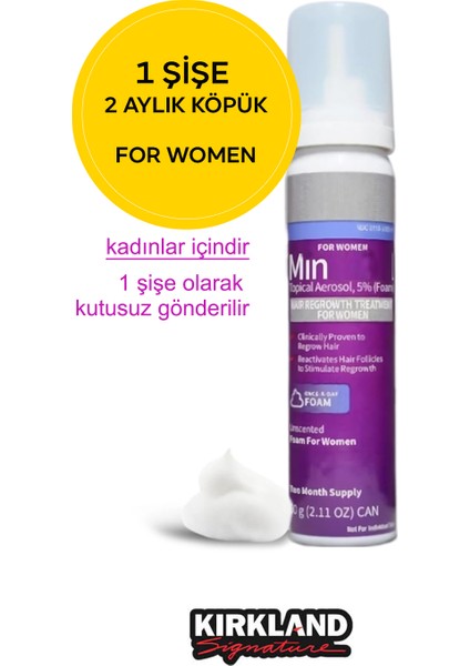 Kadınlar Için 2 Aylık Saç Gürleştirici Köpük Saç Güçlendirici 1 Adet Madein Usa