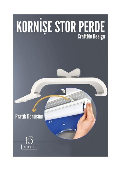 Hsnet Kornişe Stor Perde Montaj Aparatı 15 Adet