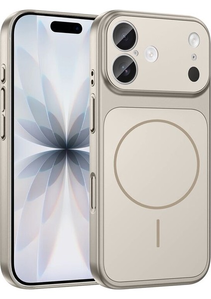 Apple iPhone 17 Uyumlu Kılıf Zebana Titanmag Colorshield Kılıf (Kablosuz Şarj) Gri