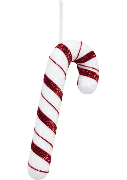 Kırmızı Yılbaşı Dekoratif Baston Şeker 35CM, Partiye Şıklık Katacak Süs