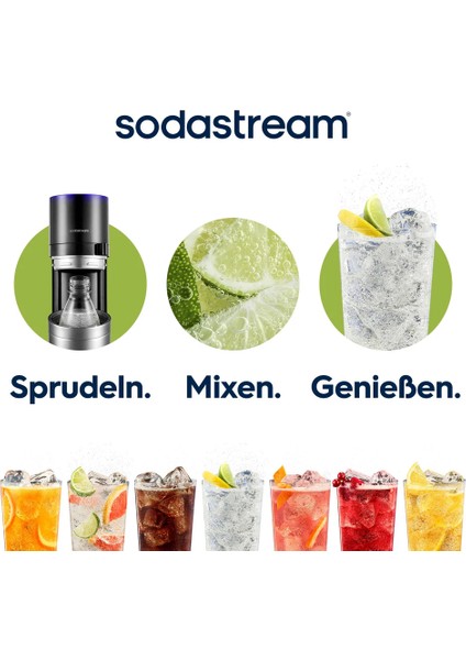 E-Duo Elektrikli Premium Soda Makinesi | "tek Tuşla Gazlandır + 3 Gaz Seviyesi "+Hediye Şuruplar