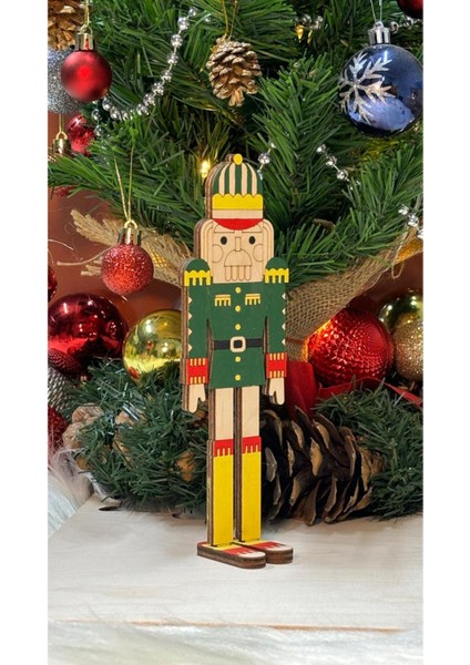 Yeşil Ahşap Kurşun Asker Obje 15 Cm, 1 Adet, Renkli Detaylar fiyatları