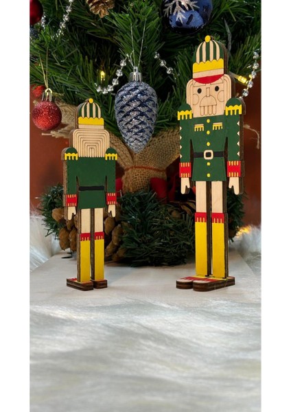 Yeşil Ahşap Kurşun Asker Obje 15 Cm, 1 Adet, Renkli Detaylar modelleri