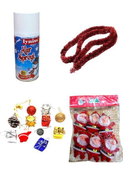 Renkli Yılbaşı Çam Ağacı Süsü Seti, Şık ve Eğlenceli Dekorasyon Hediye Alternatifi