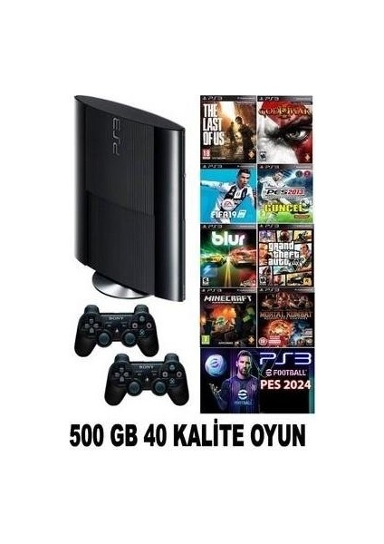 Ps3 500 GB Süper Slin 40 Adet Dijital Oyun (Yenilenmiş Ps3)