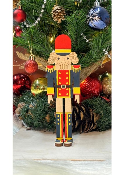 Lacivert Ahşap Kurşun Asker Obje 15 Cm, Çok Renkli, Tek Adet