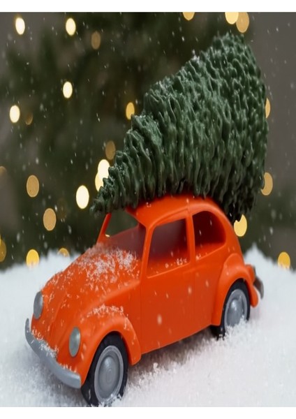 Mini 3D Vosvos ve Yılbaşı Ağacı Dekoratif Figür 11 cm Renk Seçenekleri