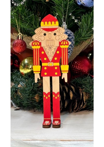 Renkli Ahşap Kurşun Asker Figürü 15 Cm, 1 Adet