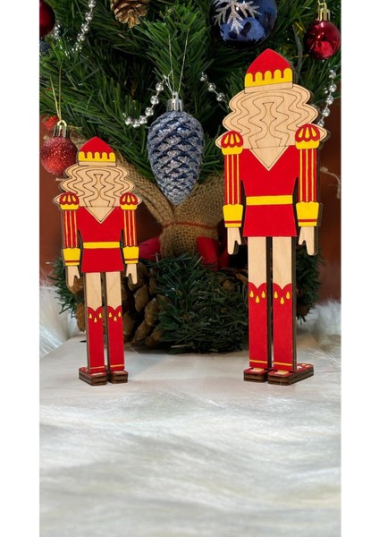 Renkli Ahşap Kurşun Asker Figürü 15 Cm, 1 Adet