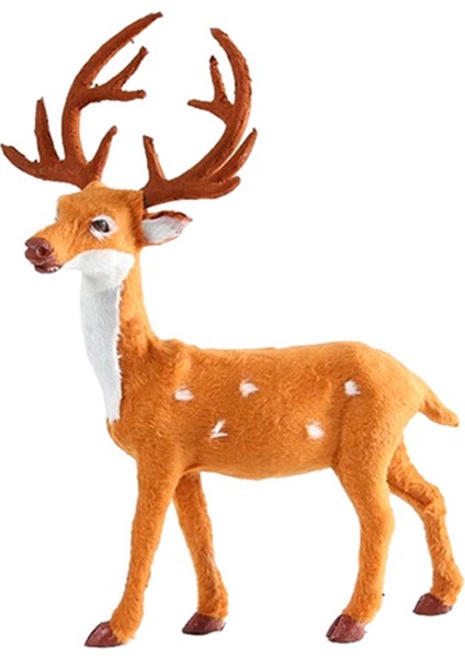 Yılbaşı Dekor Geyik Figür 30 cm Kahverengi, Süs ve Kutlama Atmosferi Için Ideal