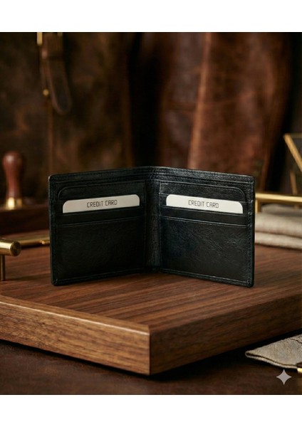 Hakiki Deri Siyah Mıknatıslı Erkek Cüzdan - 1. Sınıf Orijinal Deri, Kartlık ve Kağıt Para Bölmeli fiyatları