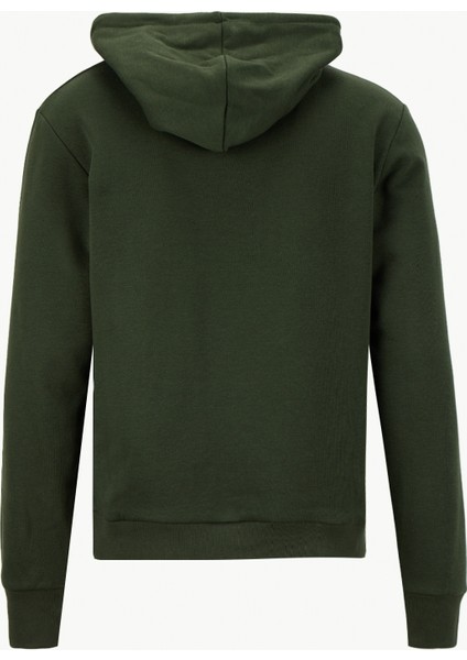 Kapüşon Yaka Koyu Yeşil Erkek Sweatshırt 12278626_JJSUN Sweat Hood