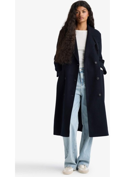 Regular Fit Düğmeli Uzun Kaşe KABAN F6321AX25WN