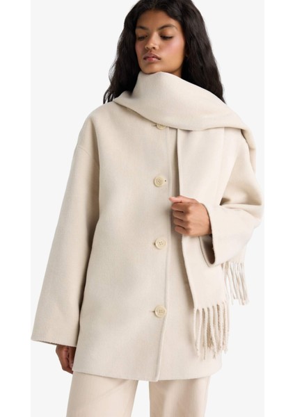 Relax Fit Düğmeli Kaşe KABAN F5573AX25WN