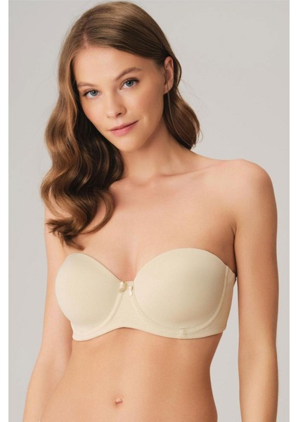 Pilelistore Balenli Desteksiz Dolgusuz Askısız Straplez Yumuşak Süngerli Günlük Klasik T-Shirt Sütyeni fiyatları