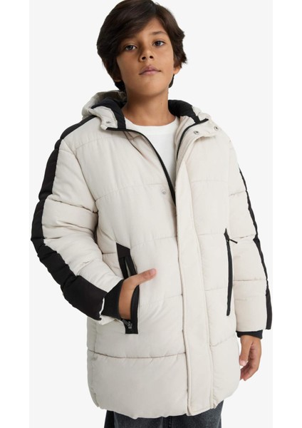 Erkek Çocuk Su Itici Kapüşonlu Polar Astarlı PARKA E9387A825WN fırsatları