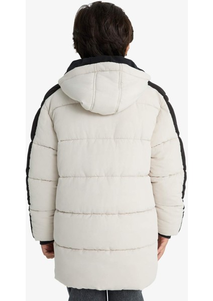 Erkek Çocuk Su Itici Kapüşonlu Polar Astarlı PARKA E9387A825WN