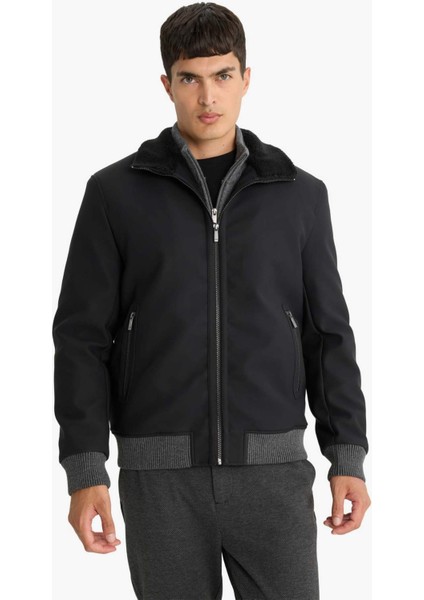 Su İtici Slim Fit Dar Kesim Suni Kürklü Yaka Astarlı Fermuarlı Ribanalı Cepli Suni Deri Mont C5633AX25WN modelleri