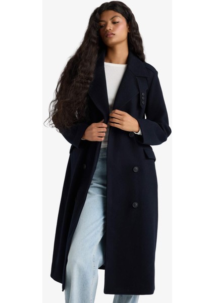 Regular Fit Düğmeli Uzun Kaşe KABAN F6321AX25WN modelleri