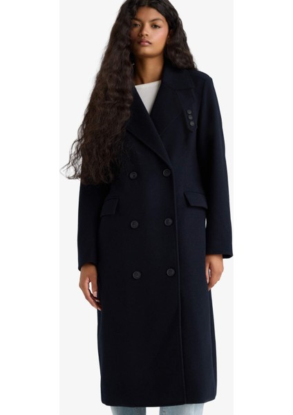 Regular Fit Düğmeli Uzun Kaşe KABAN F6321AX25WN fırsatları